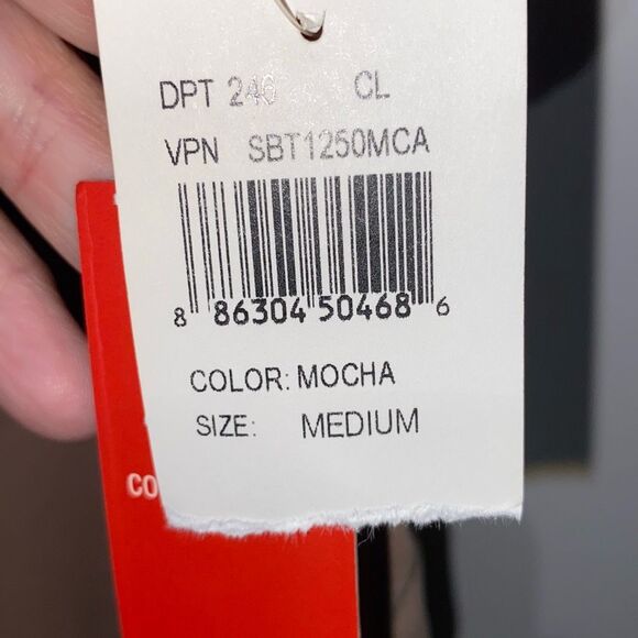 Hot Kiss Women's Mocha Scoop Neck Short Cap Sleeve T-Shirt Size Medium NWT - Picture 5 of 9